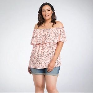 Torrid Off The Shoulder Floral Top 2x